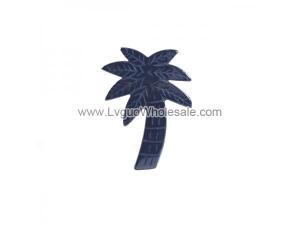 Hematite Coconut Tree 30x42mm Pendant